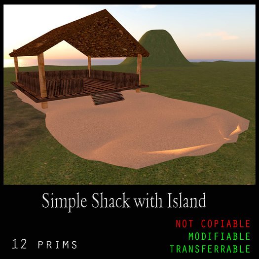 Second Life Marketplace LS SHACK WITH ISLAND